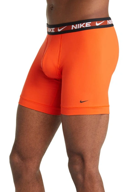 Shop Nike 3-pack Dri-fit Ultra Stretch Micro Boxer Briefs In Team Orange