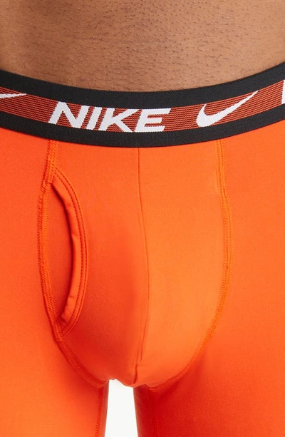 Shop Nike 3-pack Dri-fit Ultra Stretch Micro Boxer Briefs In Team Orange