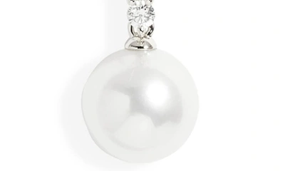 Shop Mikimoto Morning Dew Akoya Pearl & Diamond Pendant Necklace In White Gold/ Diamond/ Pearl