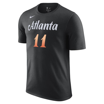 Men's Nike Trae Young Black Atlanta Hawks 2022/23 City Edition Name & Number T-Shirt