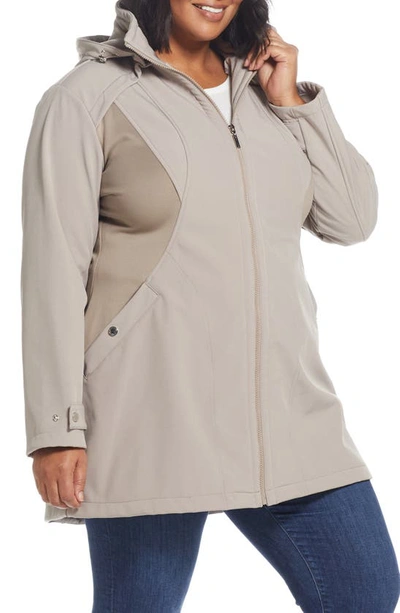 Gallery Soft Shell Water Resistant Jacket In Peeble