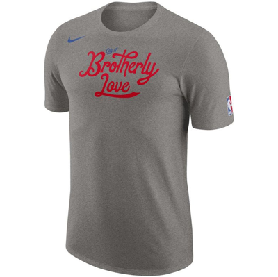 Nike Philadelphia 76ers City Edition Men's Nba Logo T-shirt In Grey |  ModeSens