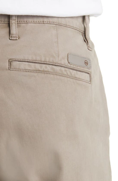 Shop Ag Wanderer Brushed Cotton Twill Chino Shorts In Sulfur Light Sterling