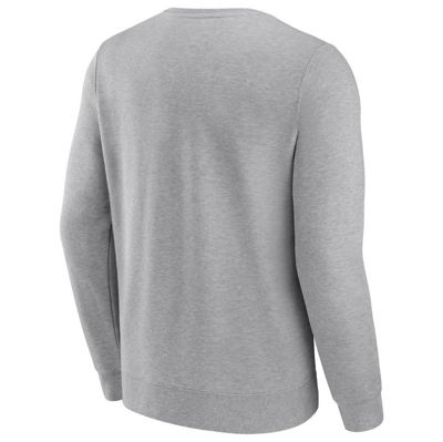 Fanatics Branded Heathered Charcoal New York Giants Playability Pullover Sweatshirt In Heather Gray