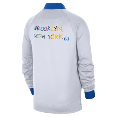 Shop Nike White Brooklyn Nets 2022/23 City Edition Showtime Thermaflex Full-zip Jacket
