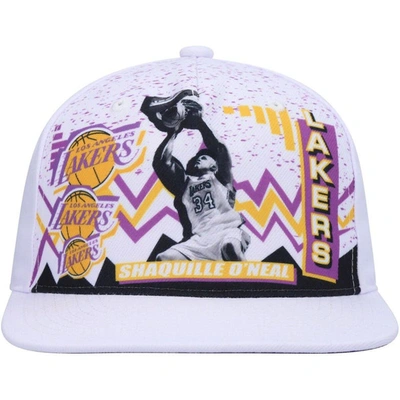 Shop Mitchell & Ness Shaquille O'neal White Los Angeles Lakers Hardwood Classics 90's Playa Deadstock Sna