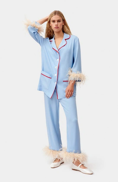 Shop Sleeper Party Double Feather Pajamas In Blue