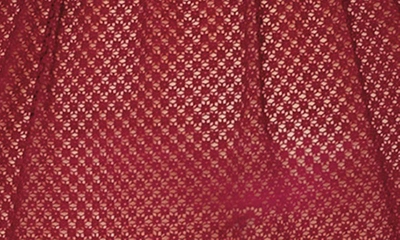 Dreamgirl Lace Trim Mesh Babydoll Chemise & G-string Thong In Burgundy