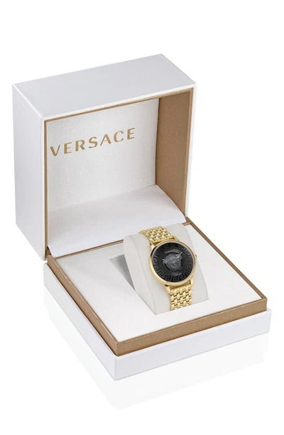 Versace Medusa Alchemy Bracelet Strap In Ip Yellow Gold