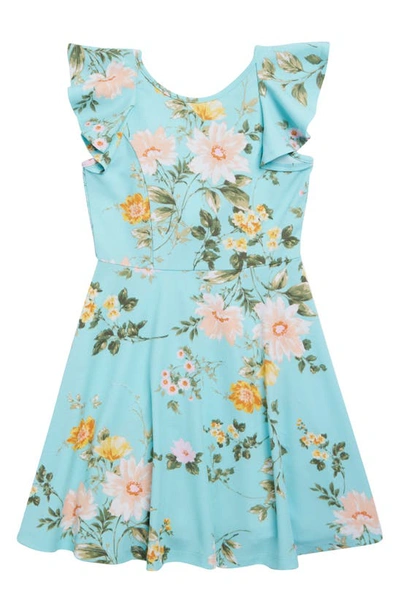 Shop Ava & Yelly Fit & Flare Patterned Dress In Mint