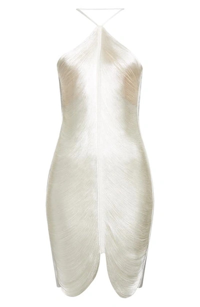 Shop Cult Gaia Mara Fringe Halter Dress In Off White