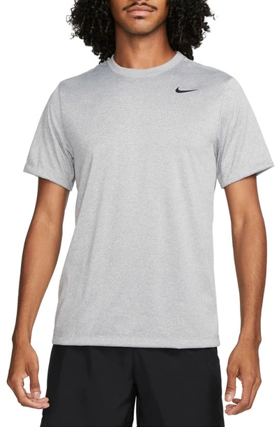 Shop Nike Dri-fit Legend T-shirt In Tumbled Grey/ Silver