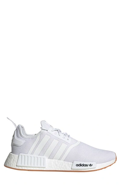 Shop Adidas Originals Nmd R1 Primeblue Sneaker In White/ Gum / Blue
