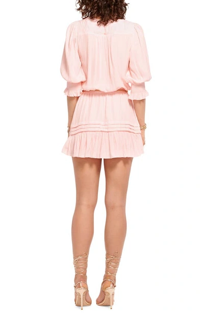 Shop Ramy Brook Barnus Puff Sleeve Blouson Dress In Candy Pink