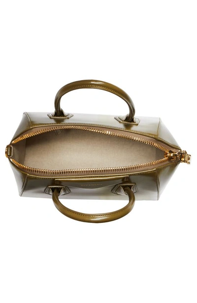 Givenchy Small Antigona Lock Leather Satchel In Dark Khaki