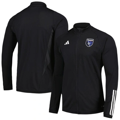 Shop Adidas Originals Adidas Black San Jose Earthquakes 2023 On-field Aeroready Full-zip Training Top