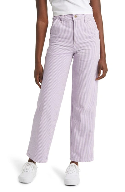Shop Dickies Hickory Stripe Cotton Twill Pants In Purple Rose
