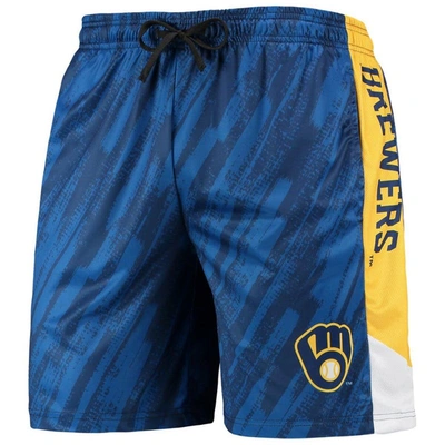Shop Foco Navy Milwaukee Brewers Static Shorts
