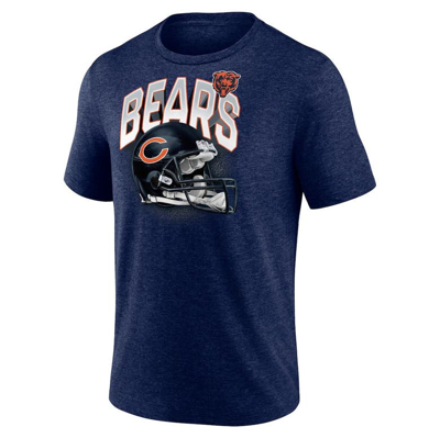Shop Fanatics Branded Heathered Navy Chicago Bears End Around Tri-blend T-shirt In Heather Navy