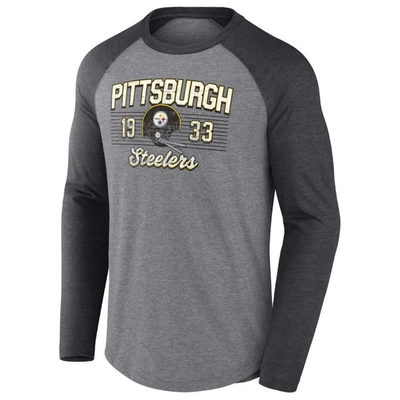 Men's Fanatics Branded Black/Heathered Gray Pittsburgh Steelers