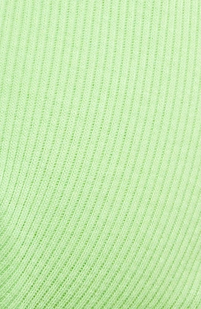 Shop Skims Cotton Rib Plunge Bralette In Neon Green