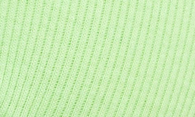 Shop Skims Cotton Rib Plunge Bralette In Neon Green