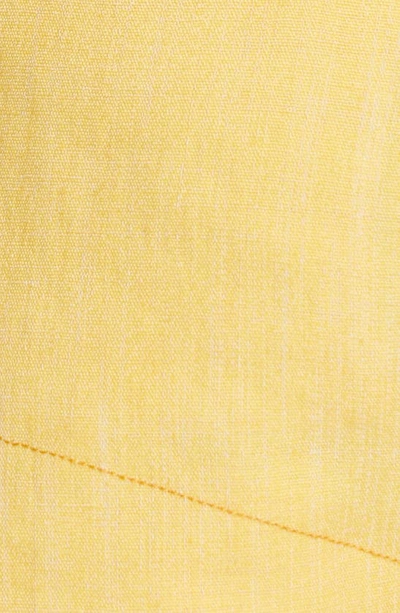 Shop Jacquemus Areia High Waist Cutout Linen Blend Shorts In Yellow