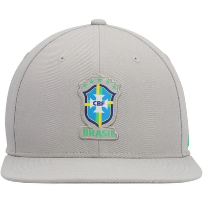 Shop Nike Gray Brazil National Team Pro Snapback Hat