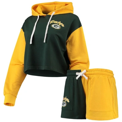 Shop Foco Green/gold Green Bay Packers Color-block Lounge Set