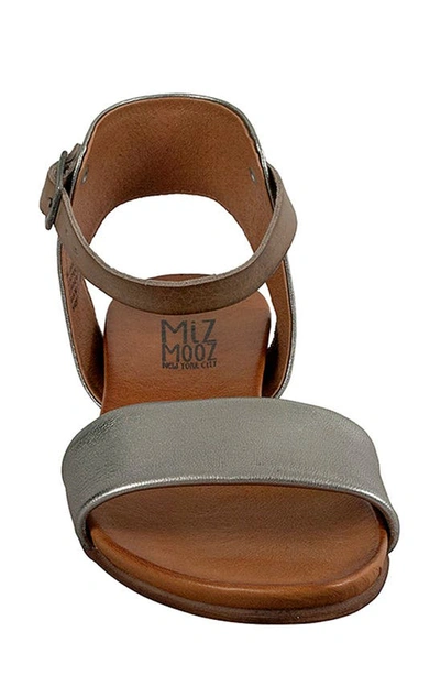 Shop Miz Mooz Alanis Flat Sandal In Pewter