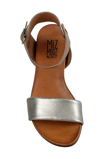 Shop Miz Mooz Alanis Flat Sandal In Pewter