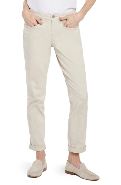 Nydj Margot Cuffed High Rise Girlfriend Jeans In Feather In Feather