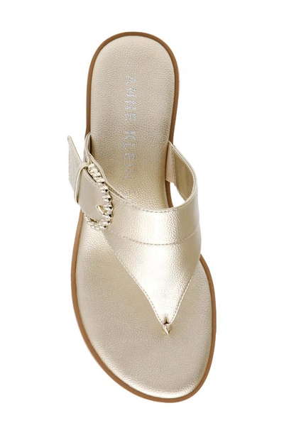 Shop Anne Klein Thessy Sandal In Platinum
