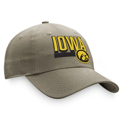 Shop Top Of The World Khaki Iowa Hawkeyes Slice Adjustable Hat