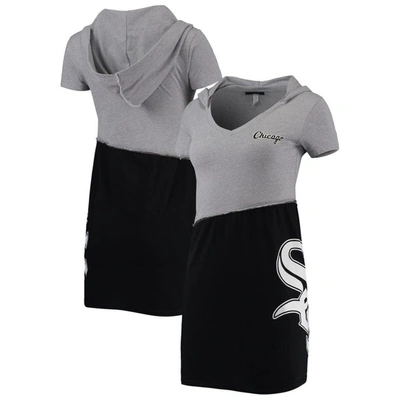 Shop Refried Apparel Heathered Gray/black Chicago White Sox Hoodie Dress In Heather Gray