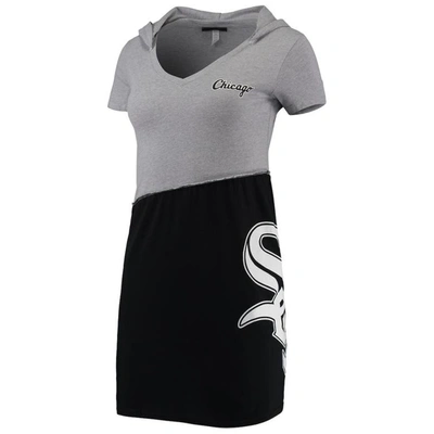 Shop Refried Apparel Heathered Gray/black Chicago White Sox Hoodie Dress In Heather Gray