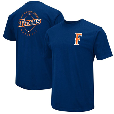 Shop Colosseum Navy Cal State Fullerton Titans Baseball On-deck 2-hit T-shirt