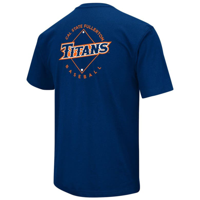 Shop Colosseum Navy Cal State Fullerton Titans Baseball On-deck 2-hit T-shirt