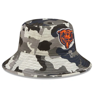 Shop New Era Camo Chicago Bears 2022 Nfl Training Camp Official Mascot Bucket Hat
