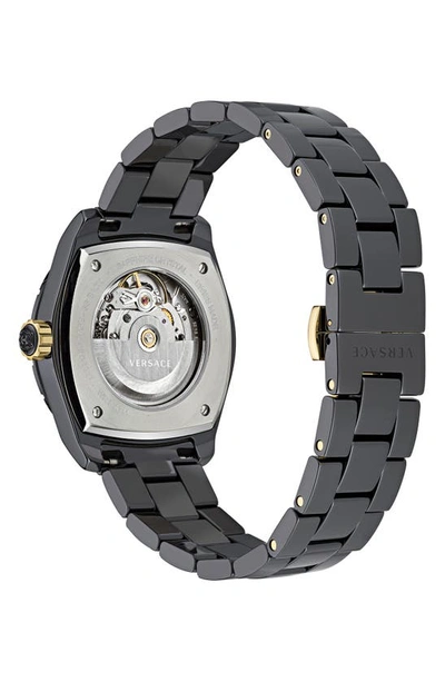 Shop Versace Dv One Ceramic Bracelet Watch, 40mm In Black Ceramic