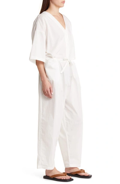 Shop Free People Free-est Feels So Right Cotton Jumpsuit In Ivory