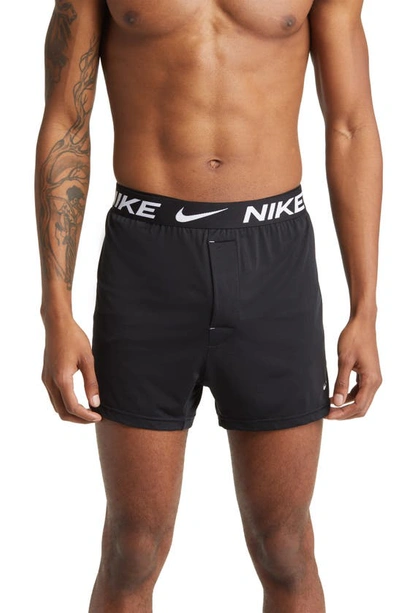 Shop Nike 3-pack Dri-fit Essential Micro Boxers In Obsidian