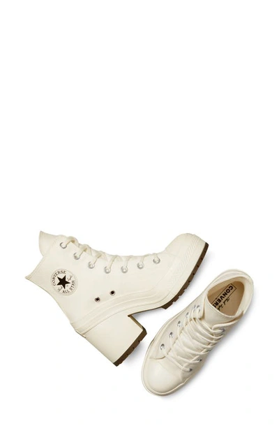 Shop Converse Chuck 70 De Luxe Block Heel Sneaker In Egret/ Egret/ Egret