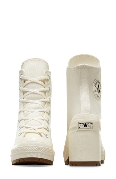 Converse Chuck 70 De Luxe Block Heel Sneaker In Egret/ Egret/ Egret
