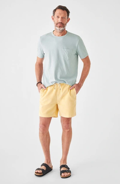 Shop Faherty Sunwashed Pocket Organic Cotton T-shirt In Blue Breeze