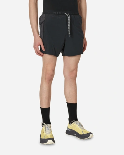 Shop Nike Trail Second Sunrise Dri-fit Running Shorts Black In Multicolor