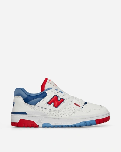 Shop New Balance 550 Sneakers White / True Red / Atlantic Blue In Multicolor