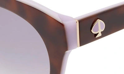 Shop Kate Spade Karleigh 51mm Cat Eye Sunglasses In Havana/ Plum