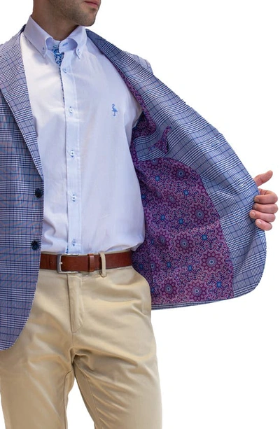 Tailorbyrd Textured Plaid Sport Coat In Royal