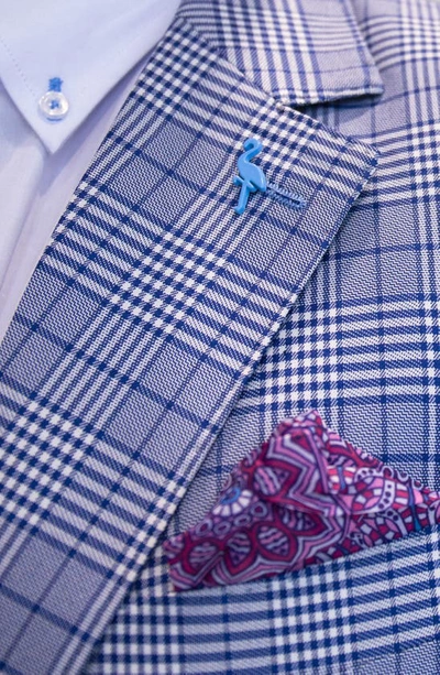 Tailorbyrd Textured Plaid Sport Coat In Royal